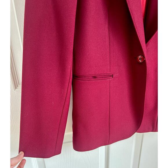 Vintage Levi Strauss & Co Maroon Blazer and Skirt Suit Set Size Small - Picture 4 of 10